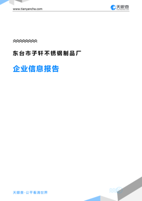 东台市子轩不锈钢制品厂企业信息全景报告 基于天眼查与公共数据的深度剖析